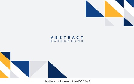 Blue and yellow abstract geometric background vector illustration
