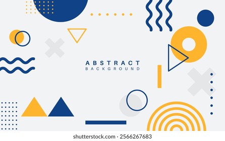 Blue and yellow abstract geometric background vector illustration