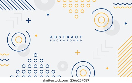 Blue and yellow abstract geometric background vector illustration