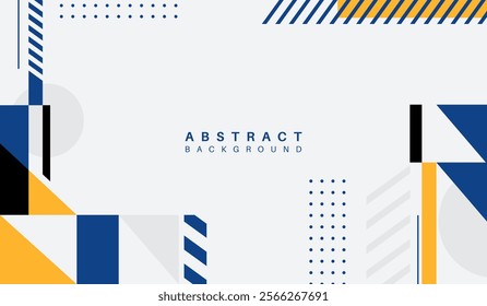 Blue and yellow abstract geometric background vector illustration