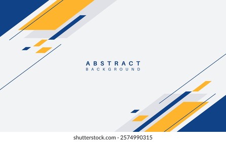 Blue and yellow abstract geometric background vector illustration