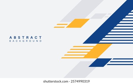 Blue and yellow abstract geometric background vector illustration