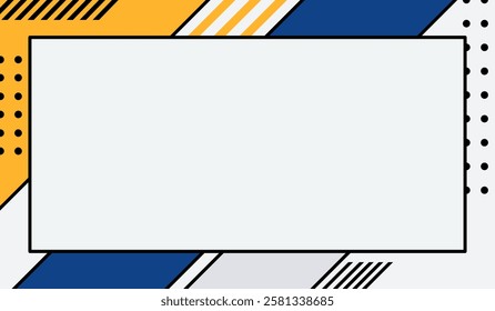Blue and yellow abstract geometric background vector illustration