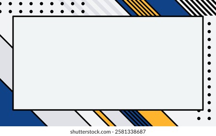 Blue and yellow abstract geometric background vector illustration