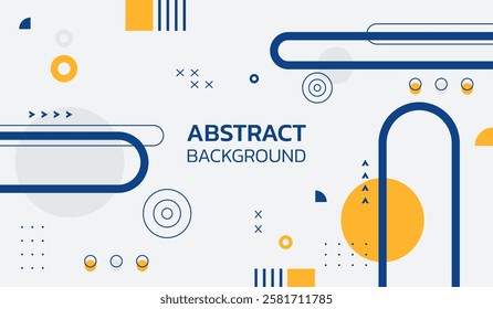Blue and yellow abstract geometric background vector illustration