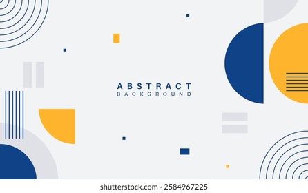 Blue and yellow abstract geometric background vector illustration