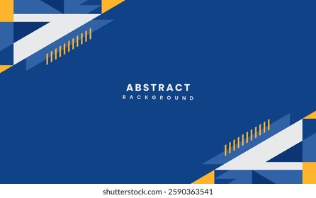 Blue and yellow abstract geometric background vector illustration