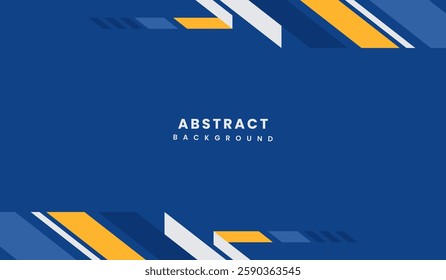 Blue and yellow abstract geometric background vector illustration