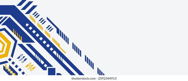 blue and yellow abstract geometric background vector illustration. art and illustration