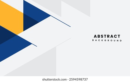 Blue and yellow abstract geometric background vector illustration