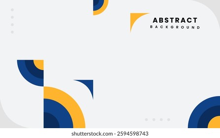 Blue and yellow abstract geometric background vector illustration