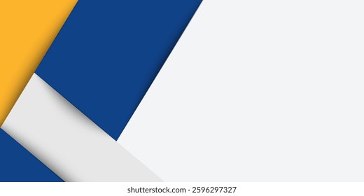 Blue and yellow abstract geometric background vector illustration