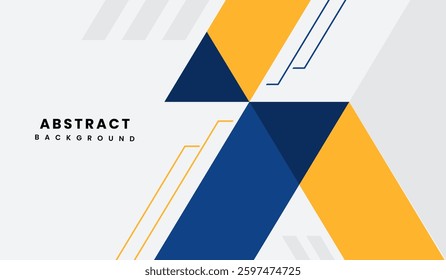 Blue and yellow abstract geometric background vector illustration