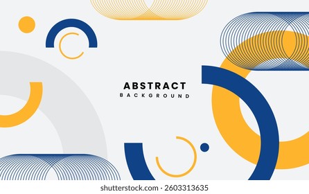 Blue and yellow abstract geometric background vector illustration