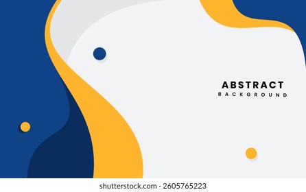 Blue and yellow abstract geometric background vector illustration