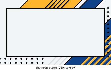 Blue and yellow abstract geometric background vector illustration
