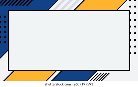 Blue and yellow abstract geometric background vector illustration