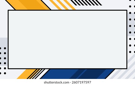 Blue and yellow abstract geometric background vector illustration