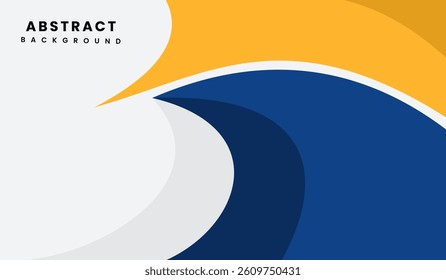 Blue and yellow abstract geometric background vector illustration