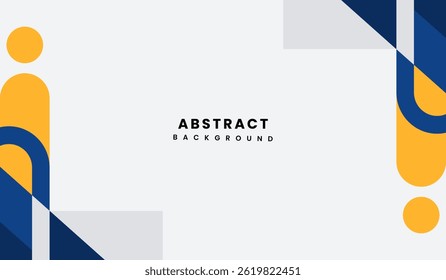 Ilustração do vetor de fundo geométrico abstrato azul e amarelo