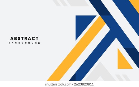 Ilustración vectorial de fondo geométrico abstracto azul y amarillo