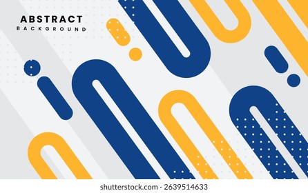 Blue and yellow abstract geometric background vector illustration