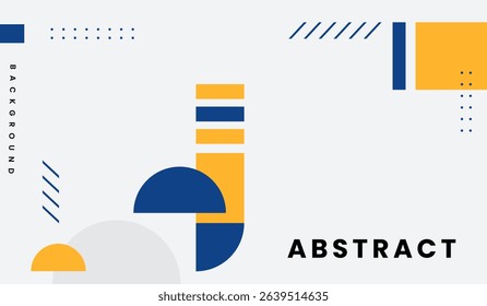 Blue and yellow abstract geometric background vector illustration
