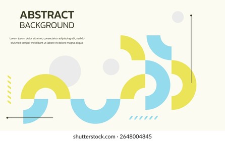 Ilustración vectorial de fondo geométrico abstracto azul y amarillo