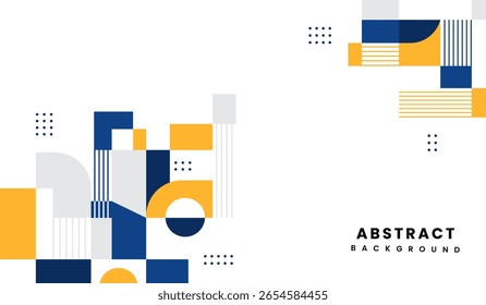 Blue and yellow abstract geometric background vector illustration