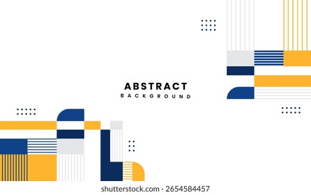 Ilustración vectorial de fondo geométrico abstracto azul y amarillo