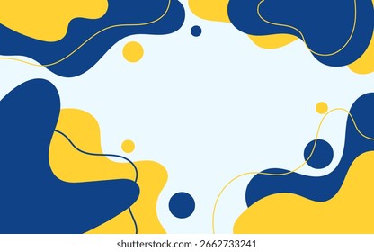 Fondo geométrico abstracto azul y amarillo