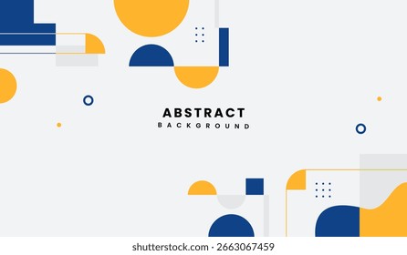 Ilustración vectorial de fondo geométrico abstracto azul y amarillo
