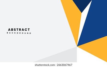 Ilustración vectorial de fondo geométrico abstracto azul y amarillo