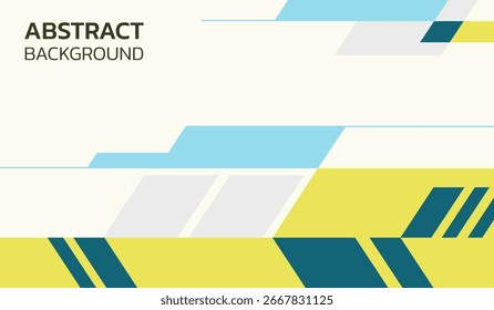 Ilustración vectorial de fondo geométrico abstracto azul y amarillo