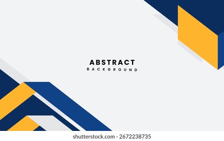 Ilustración vectorial de fondo geométrico abstracto azul y amarillo