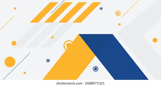 Blaue und gelbe abstrakte geometrische Hintergrund Vektorgrafik