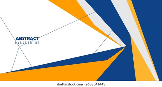 Ilustración vectorial de fondo geométrico abstracto azul y amarillo