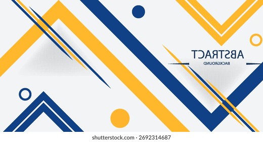 Ilustração do vetor de fundo geométrico abstrato azul e amarelo