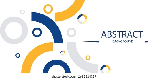 Blue and yellow abstract geometric background vector illustration