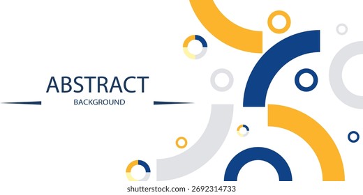 Ilustración vectorial de fondo geométrico abstracto azul y amarillo