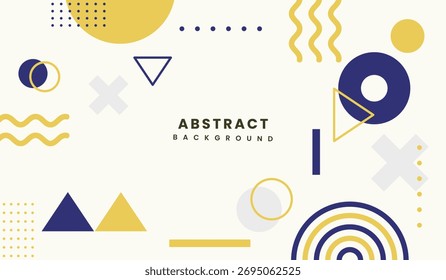 Blaue und gelbe abstrakte geometrische Hintergrund Vektorgrafik