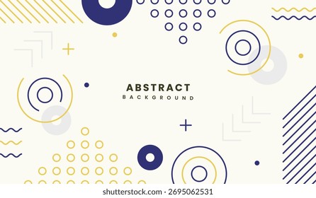Ilustración vectorial de fondo geométrico abstracto azul y amarillo