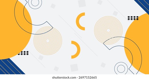 Fondo geométrico abstracto azul y amarillo. Diseño moderno de moda, creativo, ilustración, eps10