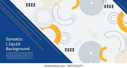 Fundo geométrico abstrato azul e amarelo. Terno para design de produto de mídia. eps10