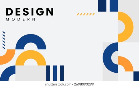 Ilustração do vetor de fundo geométrico abstrato azul e amarelo