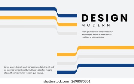Ilustración vectorial de fondo geométrico abstracto azul y amarillo
