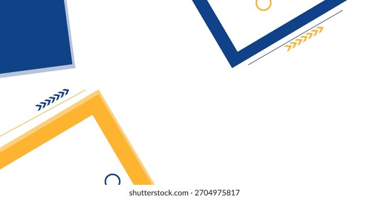 Ilustración vectorial de fondo geométrico abstracto azul y amarillo