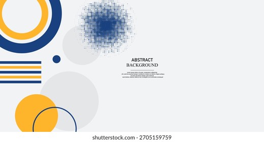 Fondo geométrico abstracto azul y amarillo Ilustración vectorial moderm