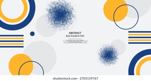 Ilustración vectorial de fondo geométrico abstracto azul y amarillo