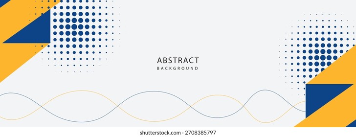 Fondo geométrico abstracto azul y amarillo Ilustración vectorial.eps10